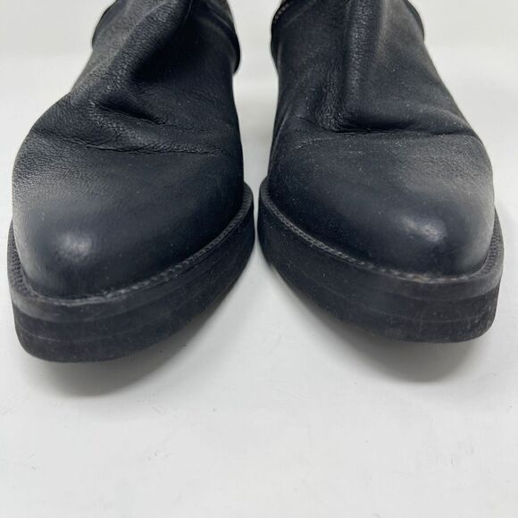 Dkode Womens Shoes Ankle Mid Heel Boots Zippers Pointed Toe Leather Black EU 36 - Picture 3 of 10